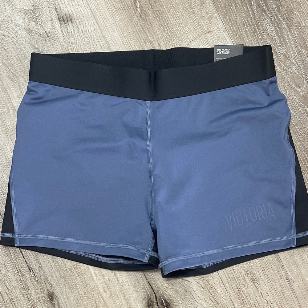 Victoria Women's Athletic Shorts in Blue and Black